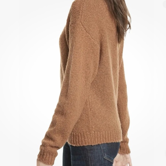 LEWIT Women’s Wool / Alpaca Blend Brown Crewneck Sweater Relaxed Fit - Picture 3 of 10